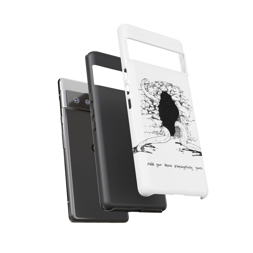Phone Case - Gothic Illustration with ‘Make Your Home Graciously Yours’ Quote