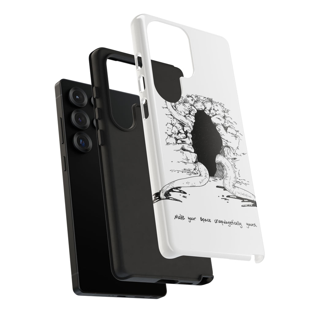 Phone Case - Gothic Illustration with ‘Make Your Home Graciously Yours’ Quote