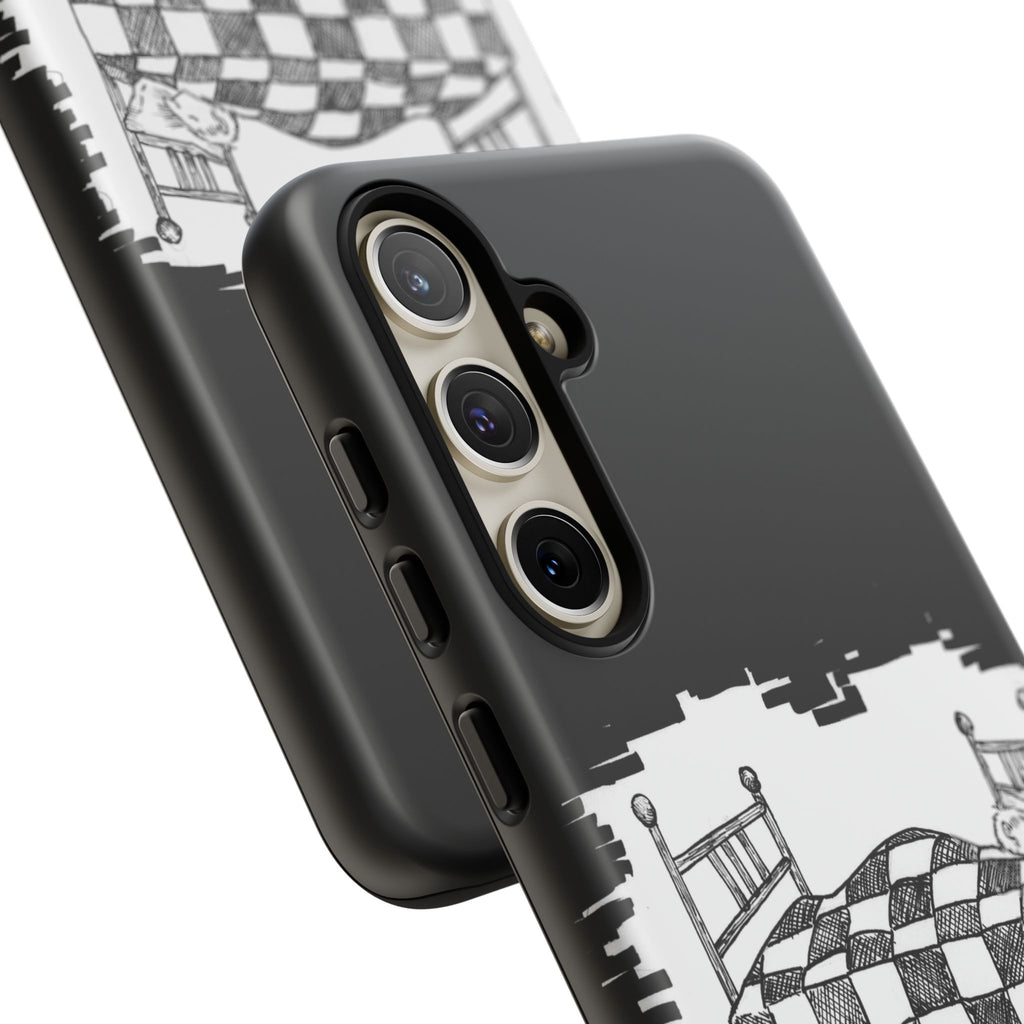 Phone Case 'Allow Yourself to Dream' Sketch Bed Black & White Protective Case