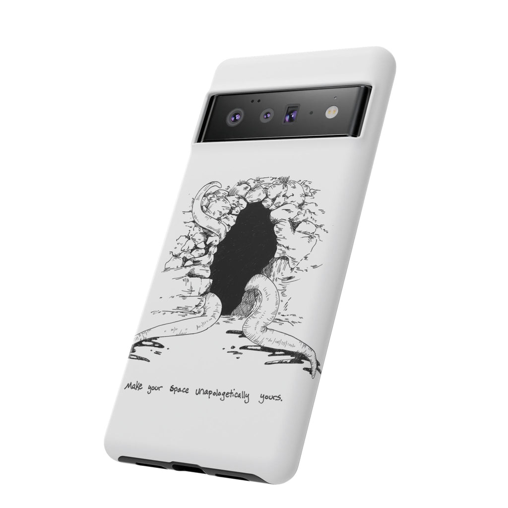 Phone Case - Gothic Illustration with ‘Make Your Home Graciously Yours’ Quote