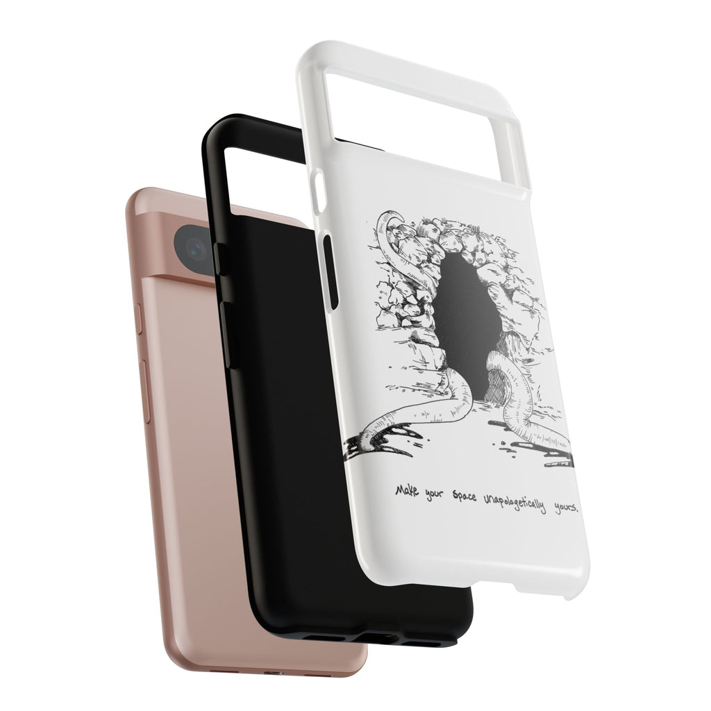 Phone Case - Gothic Illustration with ‘Make Your Home Graciously Yours’ Quote