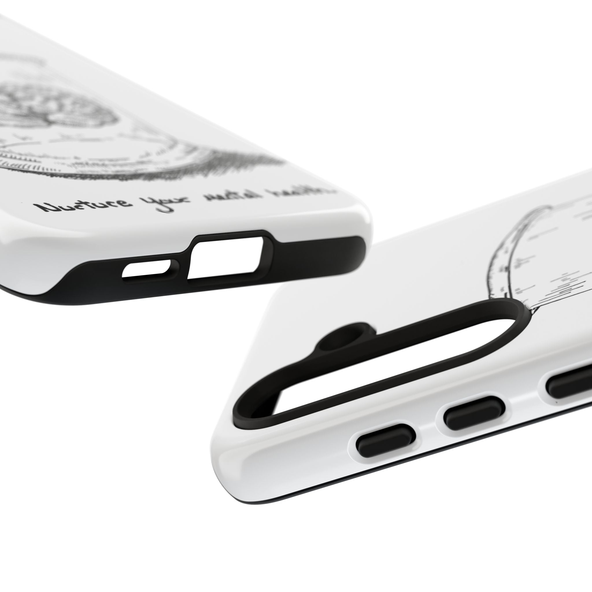 Phone Case "Nurture Your Mental Health" Brain Jar Illustration, Protective Slim Tough Case