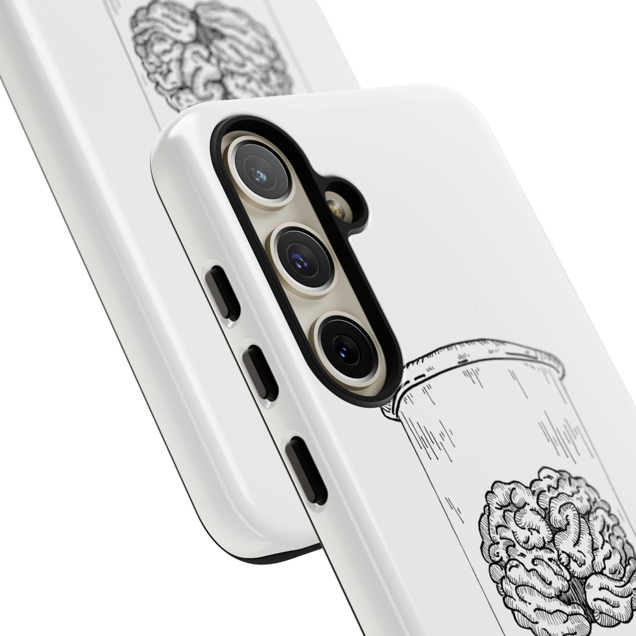 Phone Case "Nurture Your Mental Health" Brain Jar Illustration, Protective Slim Tough Case