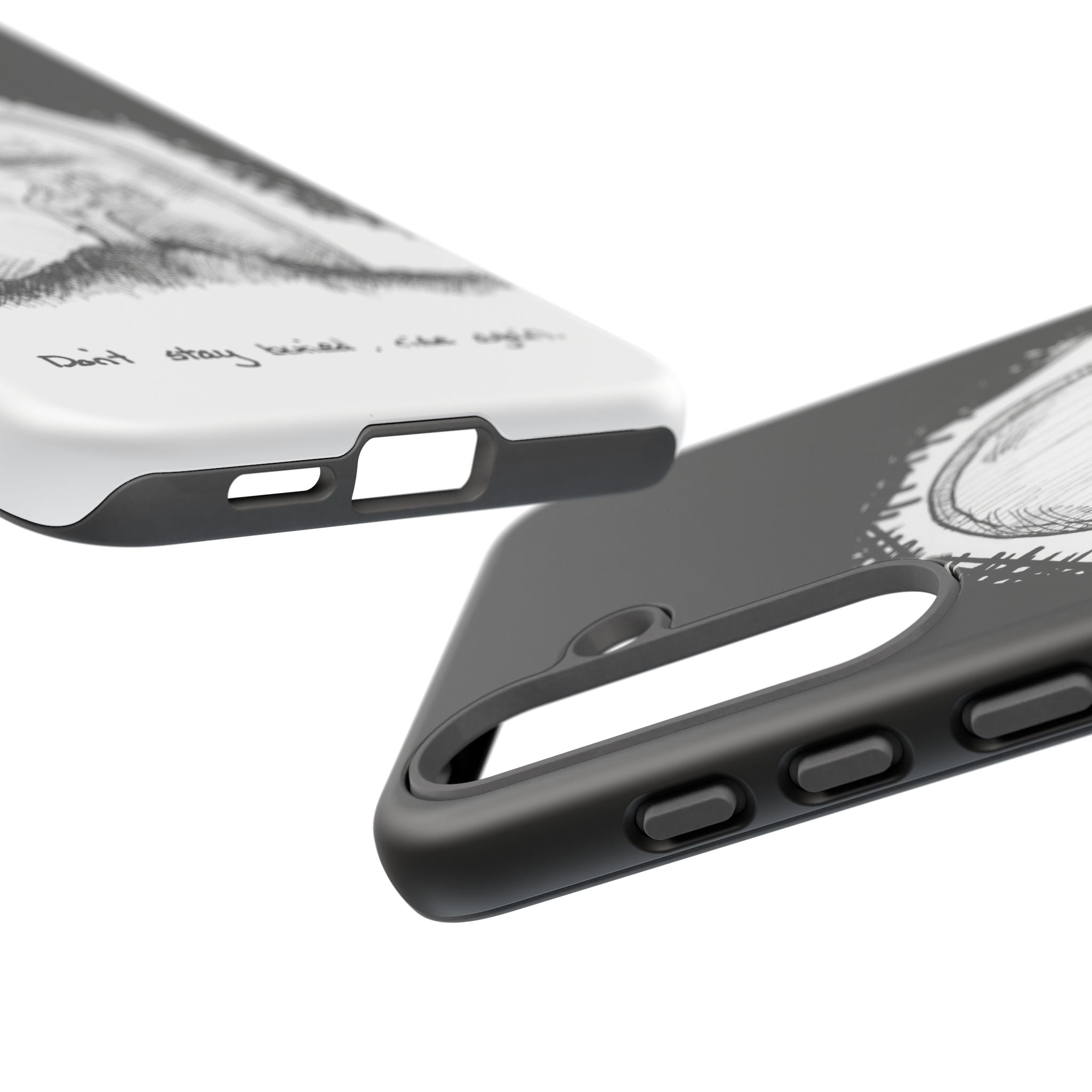 Phone Case 'Here Lies' Gothic Tombstone Design (Don’t Stay Buried, Rise Again)