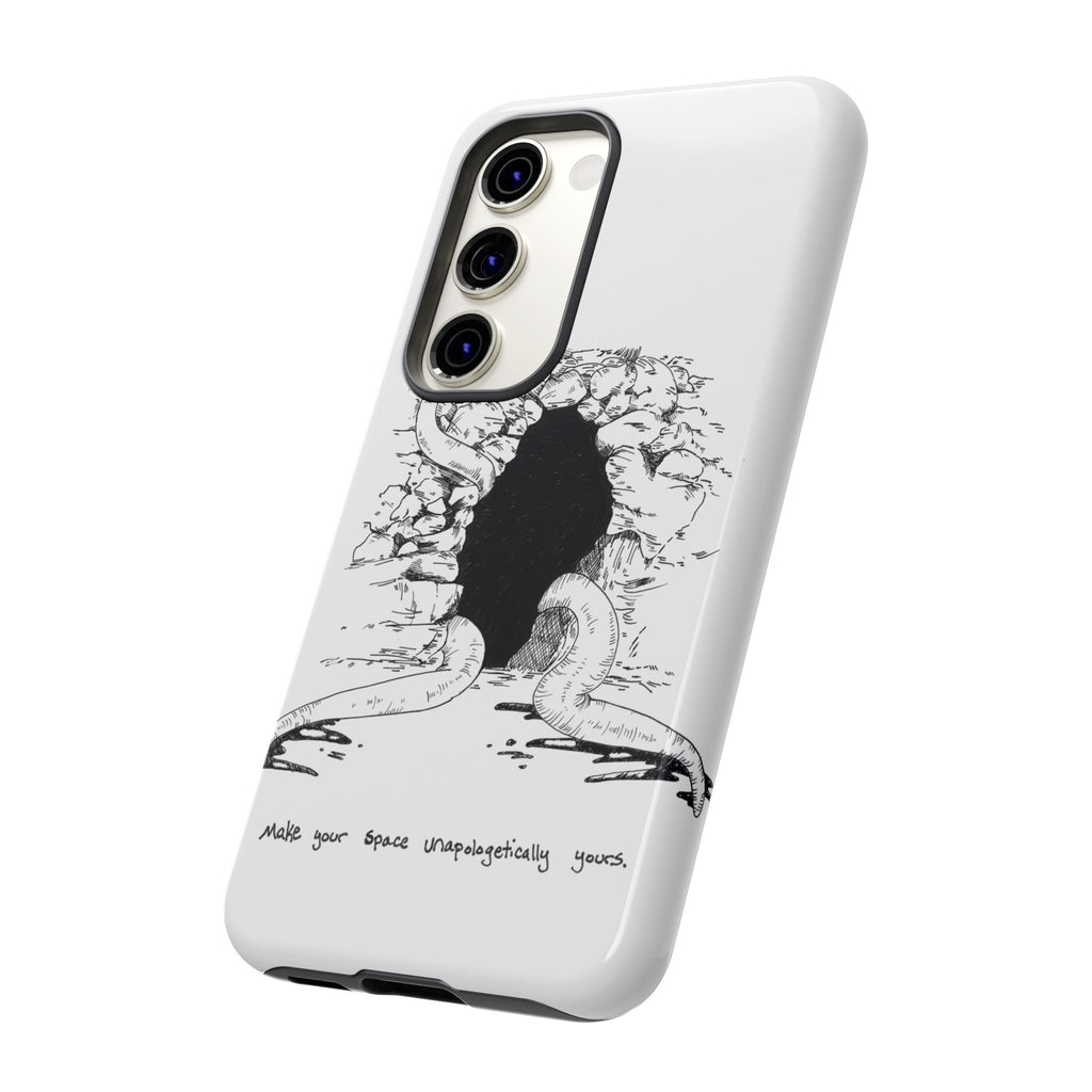 Phone Case - Gothic Illustration with ‘Make Your Home Graciously Yours’ Quote
