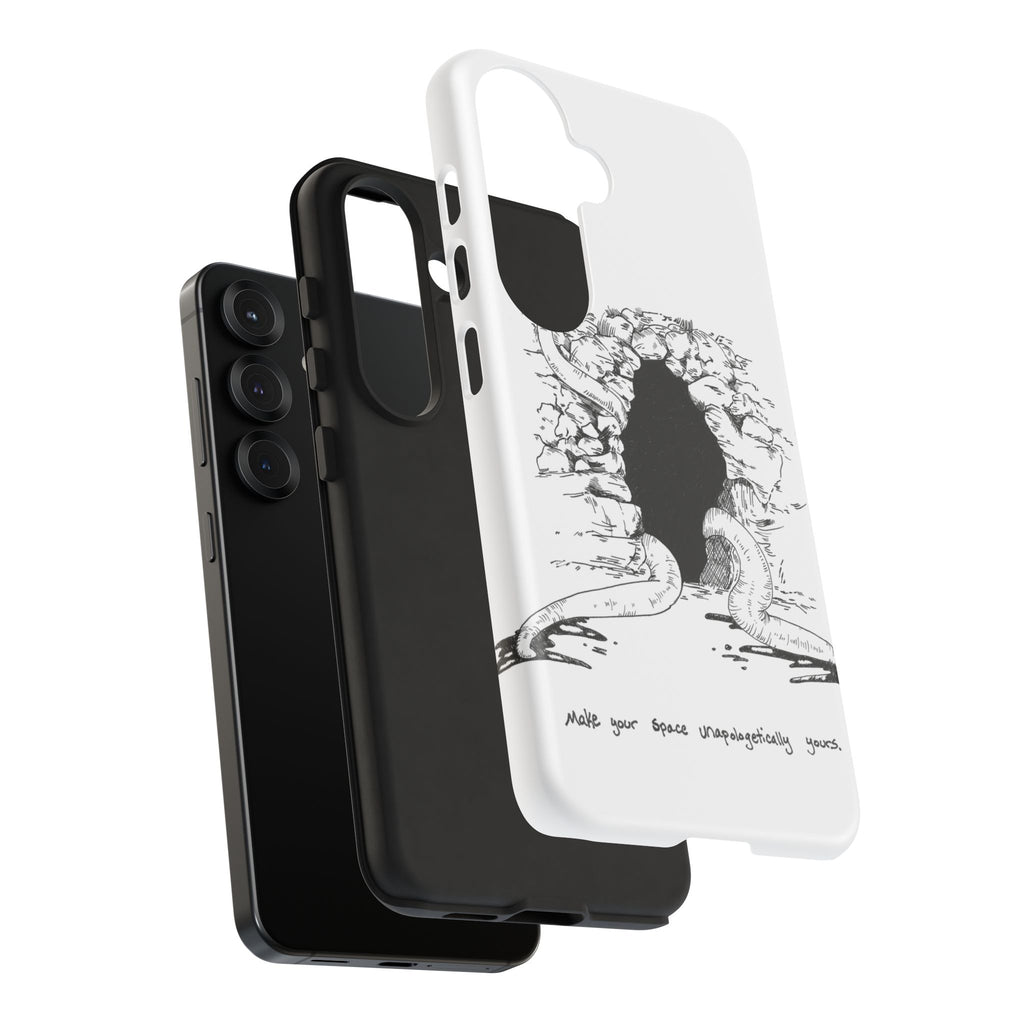 Phone Case - Gothic Illustration with ‘Make Your Home Graciously Yours’ Quote