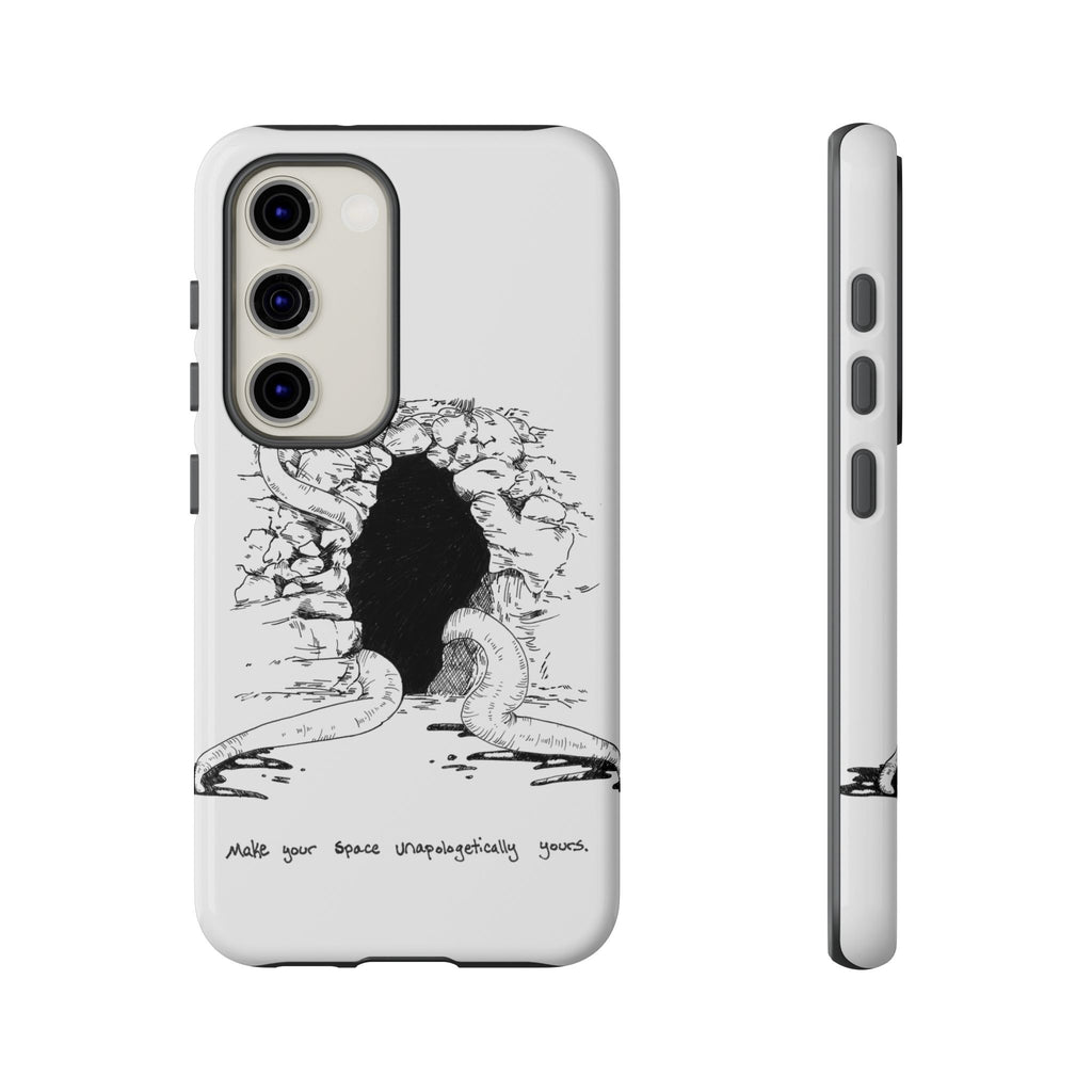 Phone Case - Gothic Illustration with ‘Make Your Home Graciously Yours’ Quote