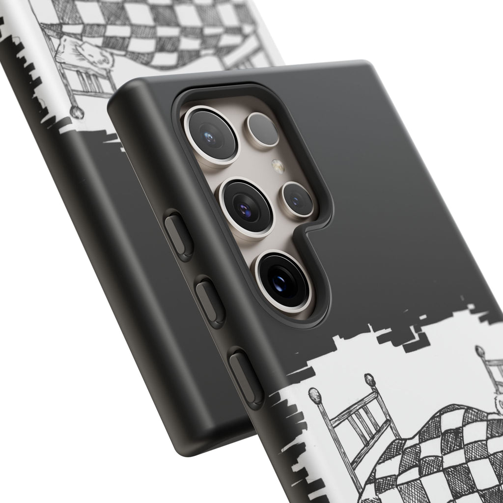 Phone Case 'Allow Yourself to Dream' Sketch Bed Black & White Protective Case