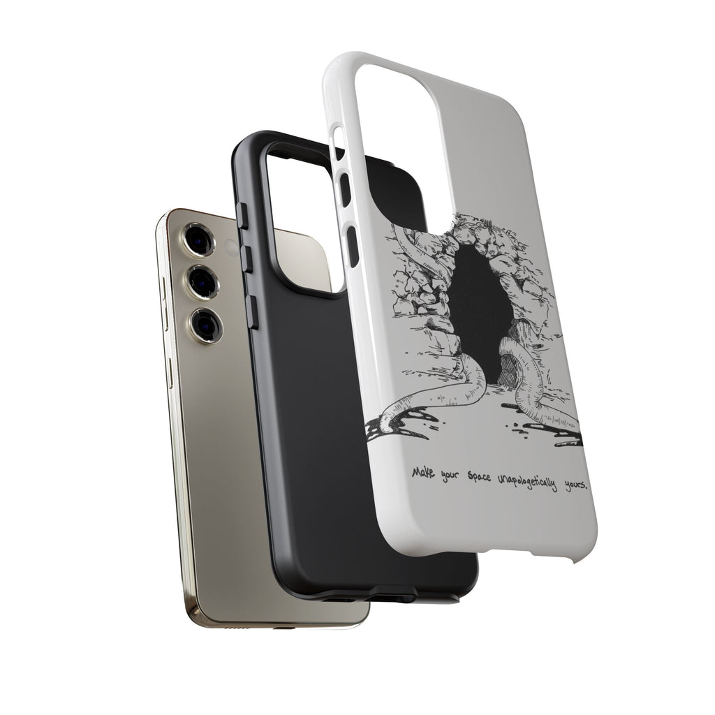 Phone Case - Gothic Illustration with ‘Make Your Home Graciously Yours’ Quote