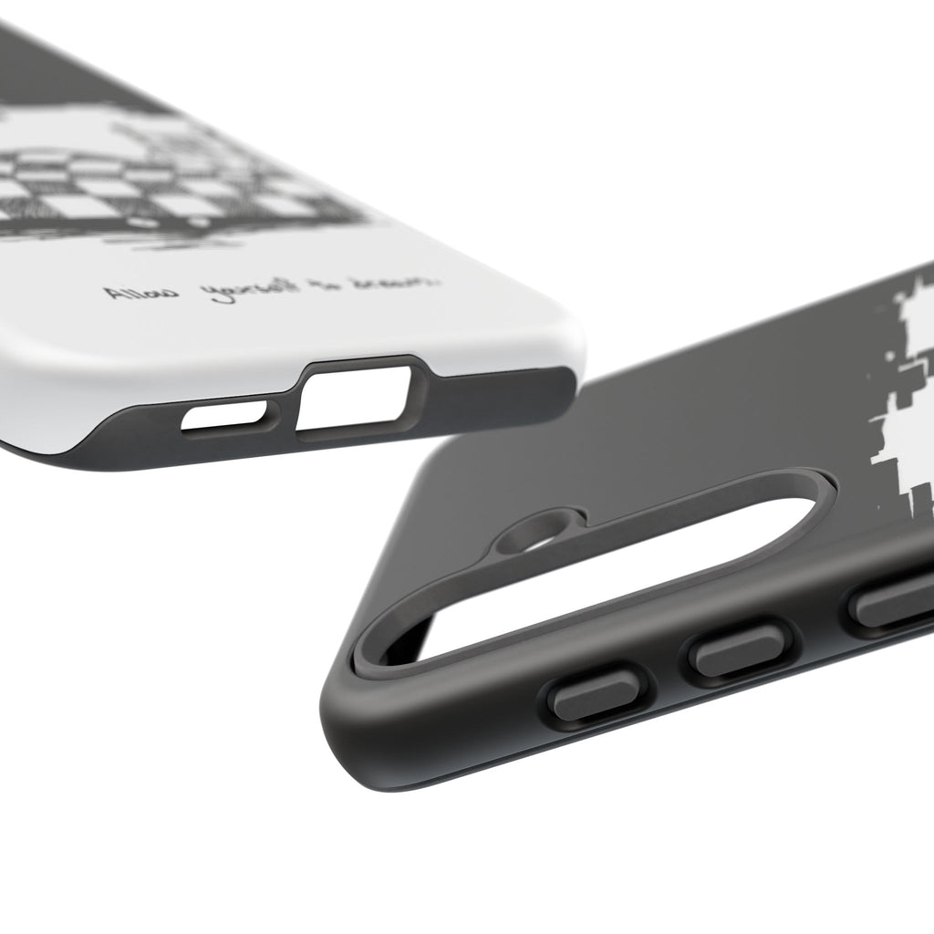 Phone Case 'Allow Yourself to Dream' Sketch Bed Black & White Protective Case