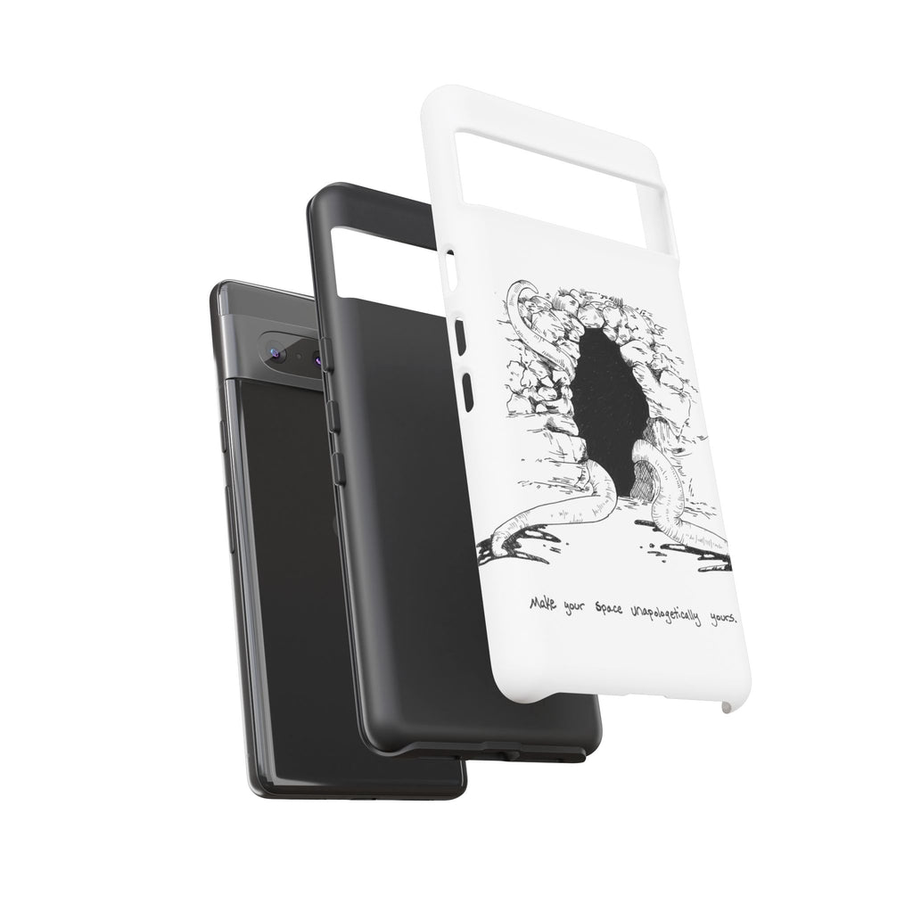 Phone Case - Gothic Illustration with ‘Make Your Home Graciously Yours’ Quote