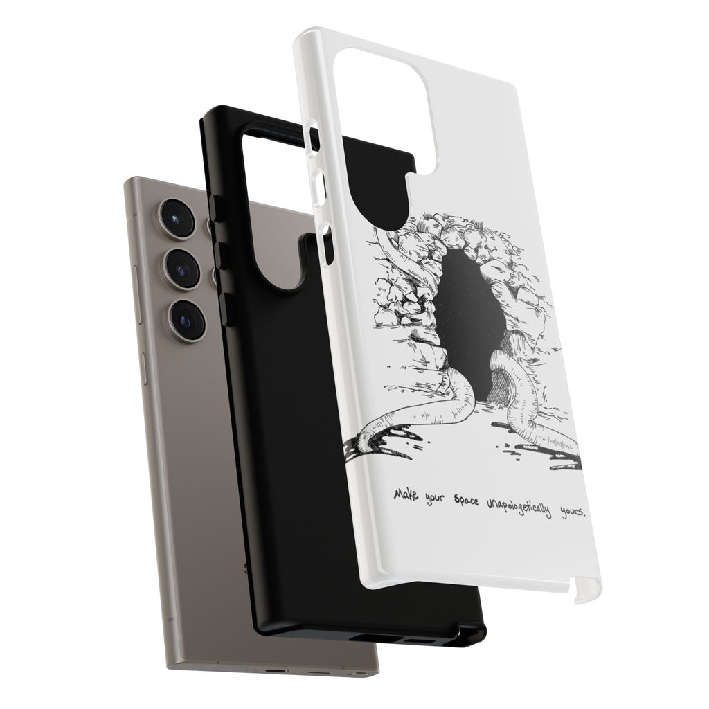 Phone Case - Gothic Illustration with ‘Make Your Home Graciously Yours’ Quote