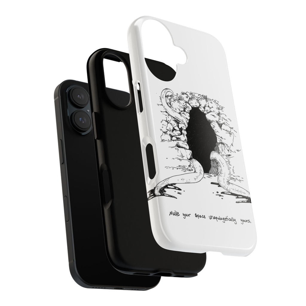 Phone Case - Gothic Illustration with ‘Make Your Home Graciously Yours’ Quote