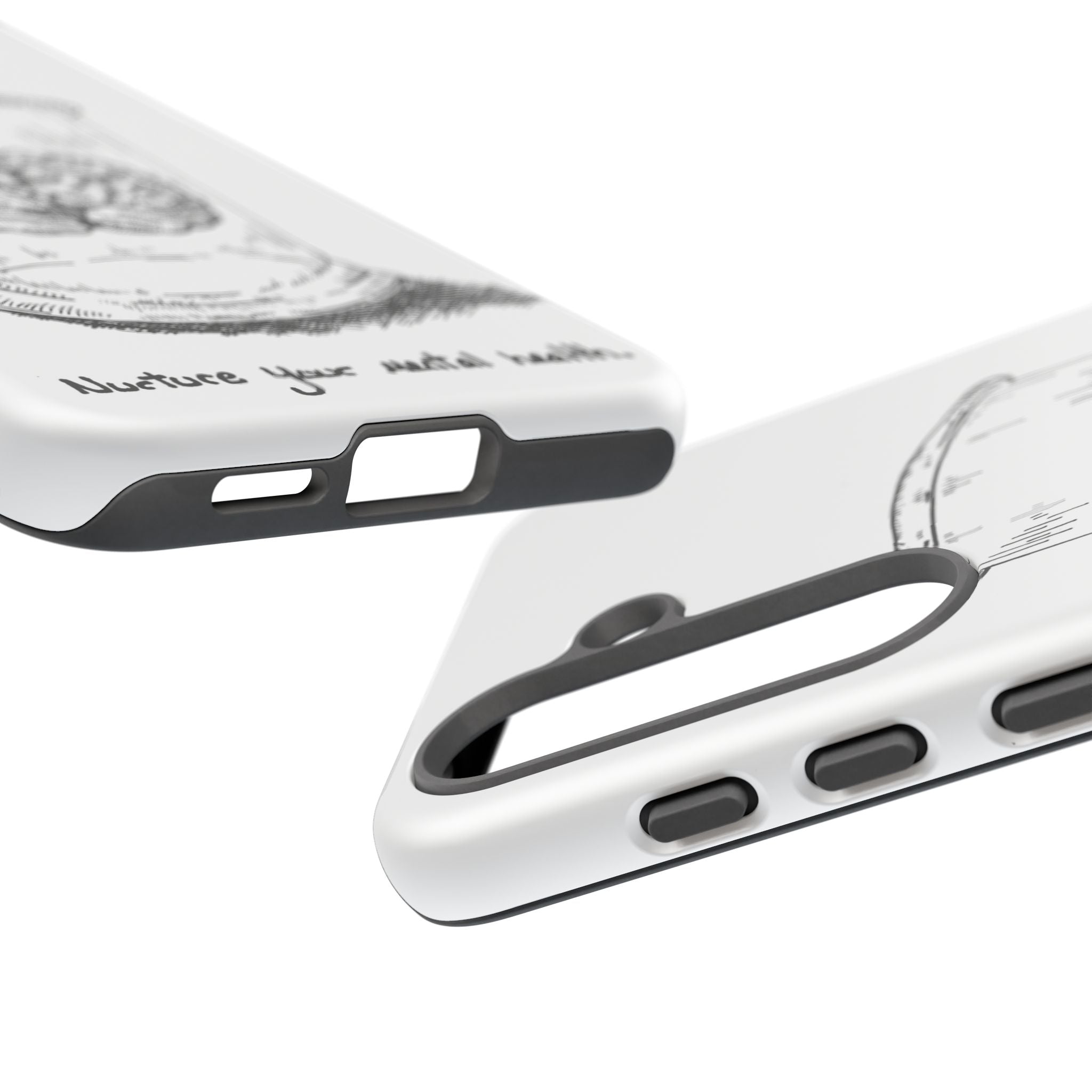Phone Case "Nurture Your Mental Health" Brain Jar Illustration, Protective Slim Tough Case