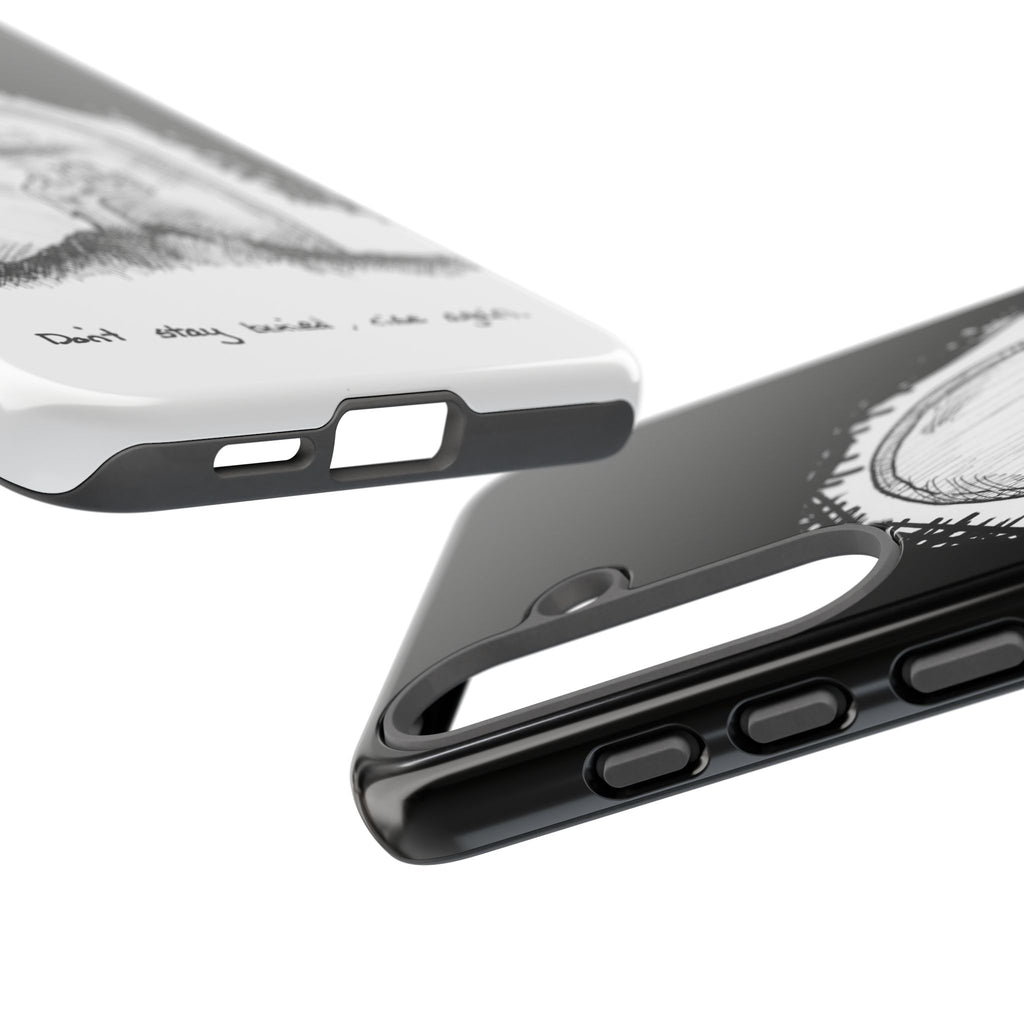 Phone Case 'Here Lies' Gothic Tombstone Design (Don’t Stay Buried, Rise Again)