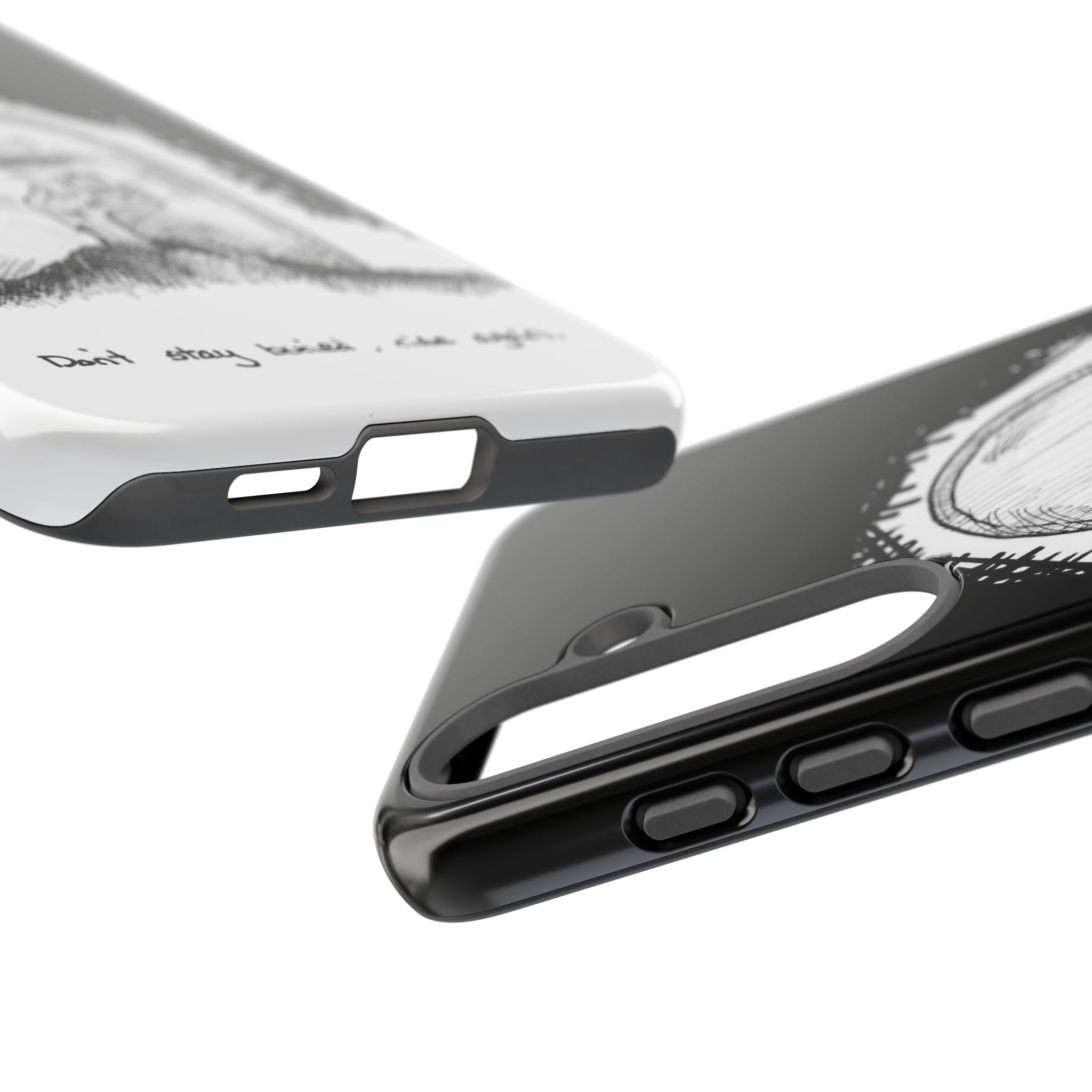 Phone Case 'Here Lies' Gothic Tombstone Design (Don’t Stay Buried, Rise Again)