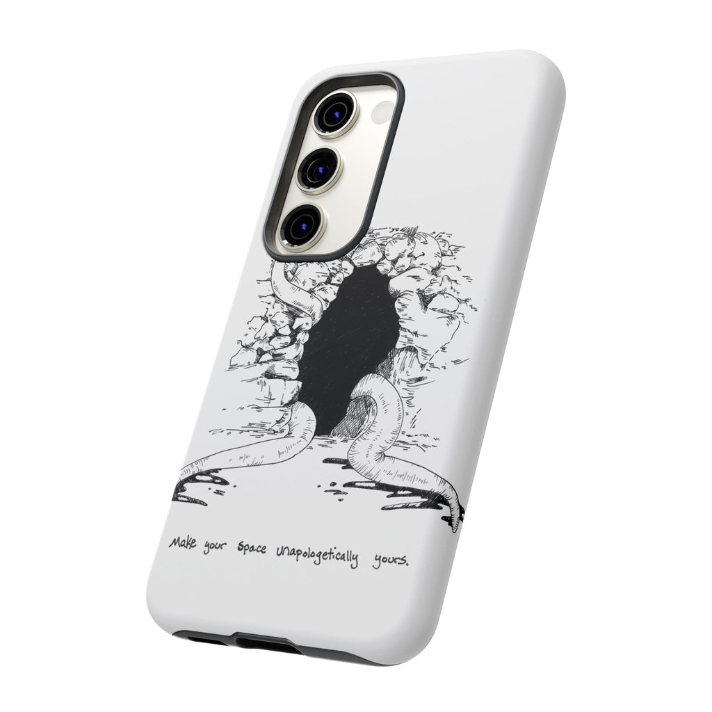 Phone Case - Gothic Illustration with ‘Make Your Home Graciously Yours’ Quote