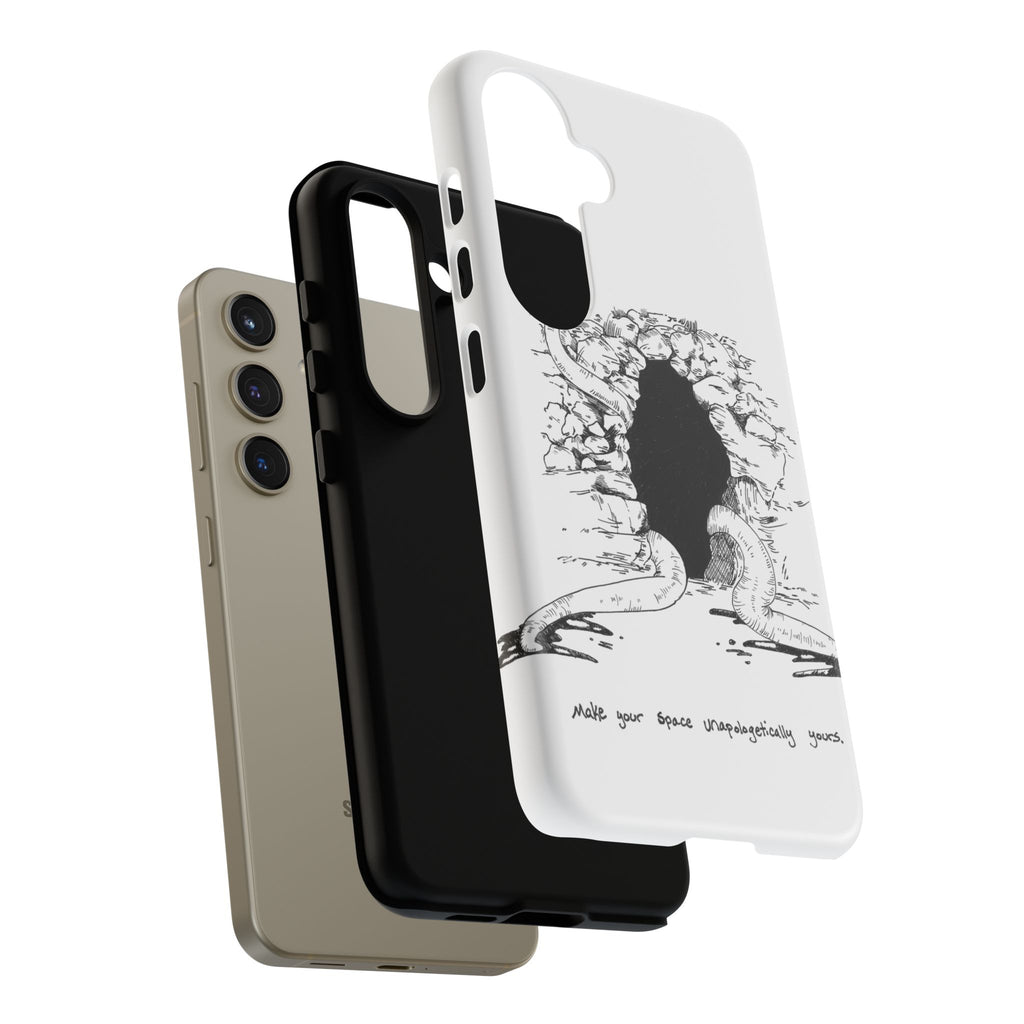 Phone Case - Gothic Illustration with ‘Make Your Home Graciously Yours’ Quote