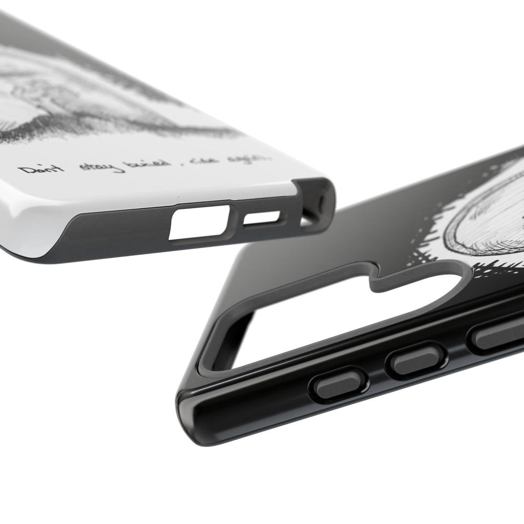 Phone Case 'Here Lies' Gothic Tombstone Design (Don’t Stay Buried, Rise Again)