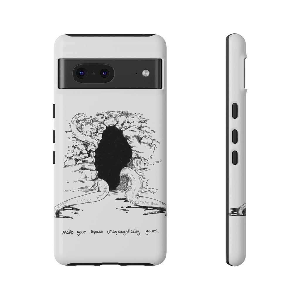 Phone Case - Gothic Illustration with ‘Make Your Home Graciously Yours’ Quote
