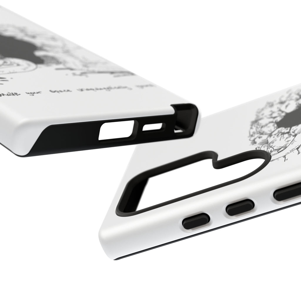 Phone Case - Gothic Illustration with ‘Make Your Home Graciously Yours’ Quote