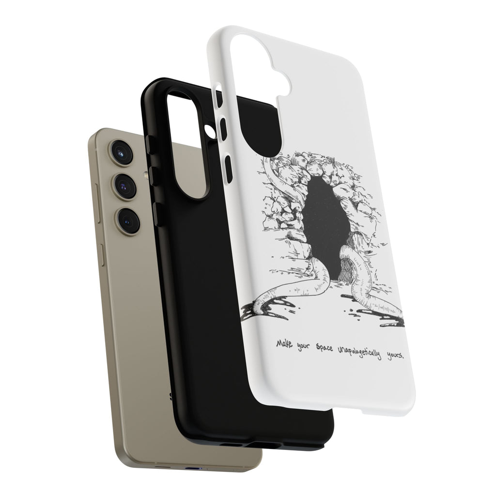 Phone Case - Gothic Illustration with ‘Make Your Home Graciously Yours’ Quote