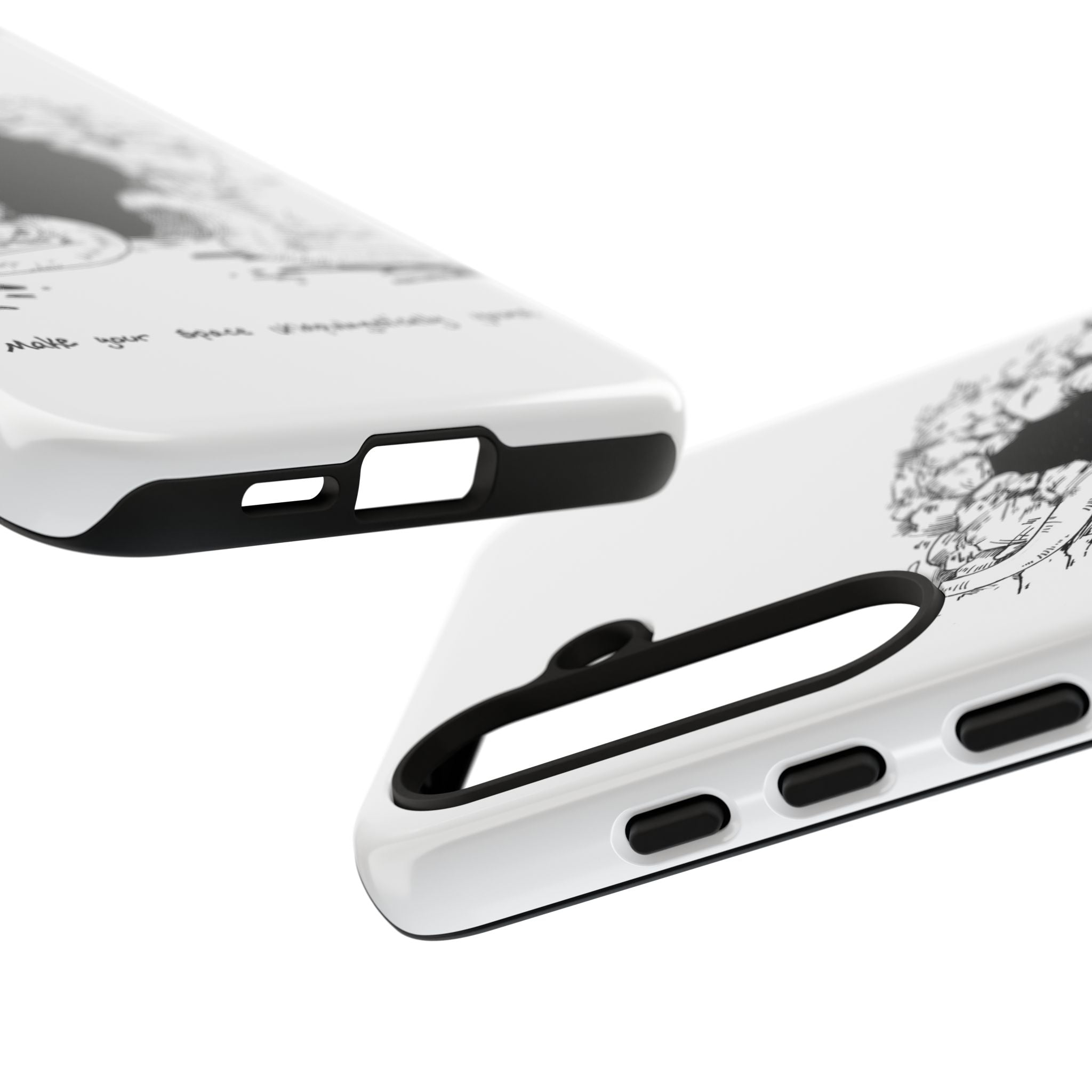 Phone Case - Gothic Illustration with ‘Make Your Home Graciously Yours’ Quote