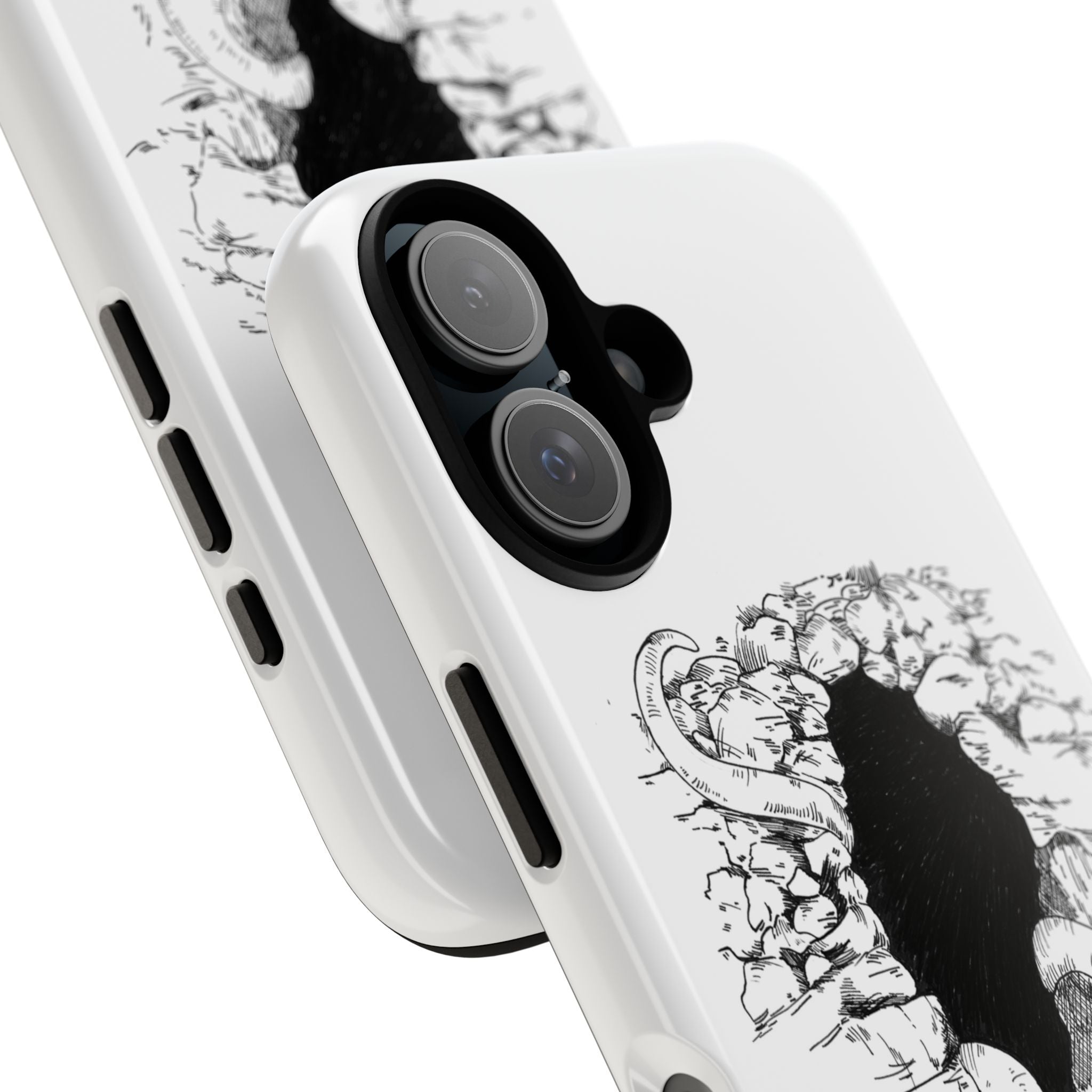 Phone Case - Gothic Illustration with ‘Make Your Home Graciously Yours’ Quote
