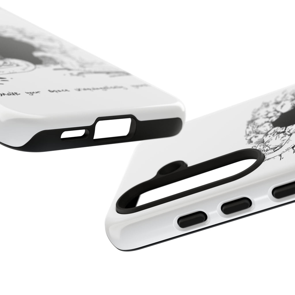 Phone Case - Gothic Illustration with ‘Make Your Home Graciously Yours’ Quote