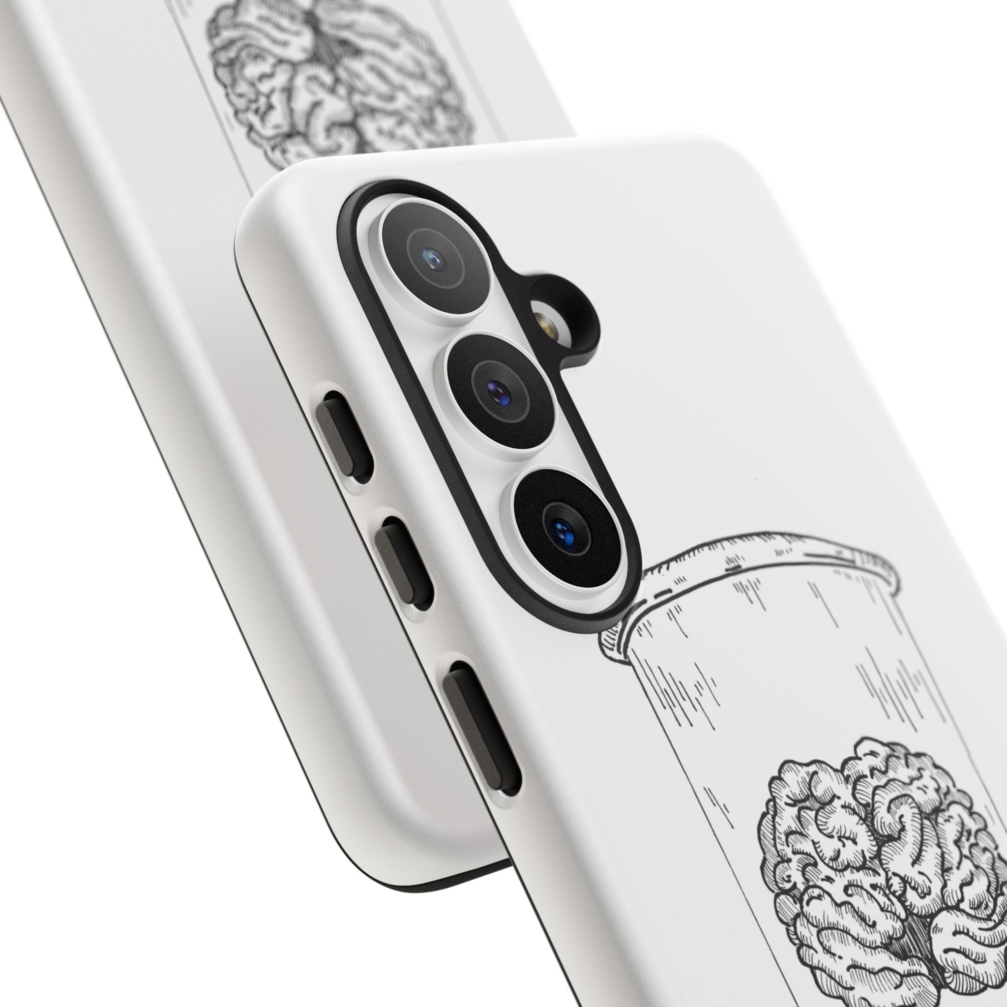 Phone Case "Nurture Your Mental Health" Brain Jar Illustration, Protective Slim Tough Case