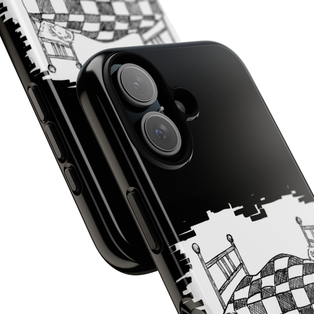 Phone Case 'Allow Yourself to Dream' Sketch Bed Black & White Protective Case