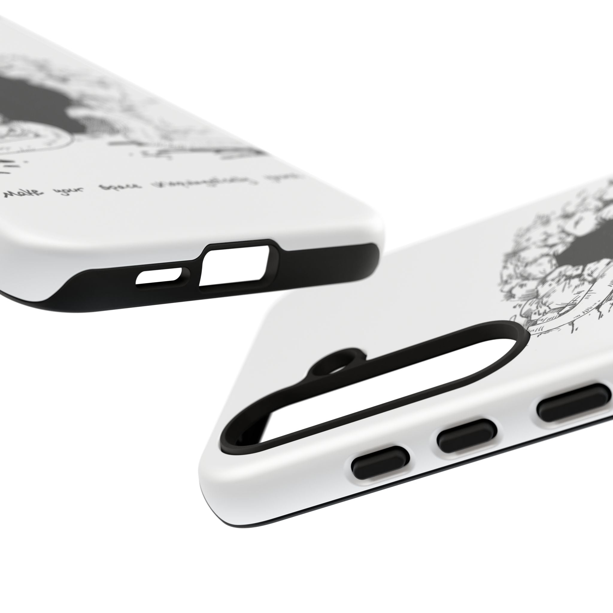 Phone Case - Gothic Illustration with ‘Make Your Home Graciously Yours’ Quote