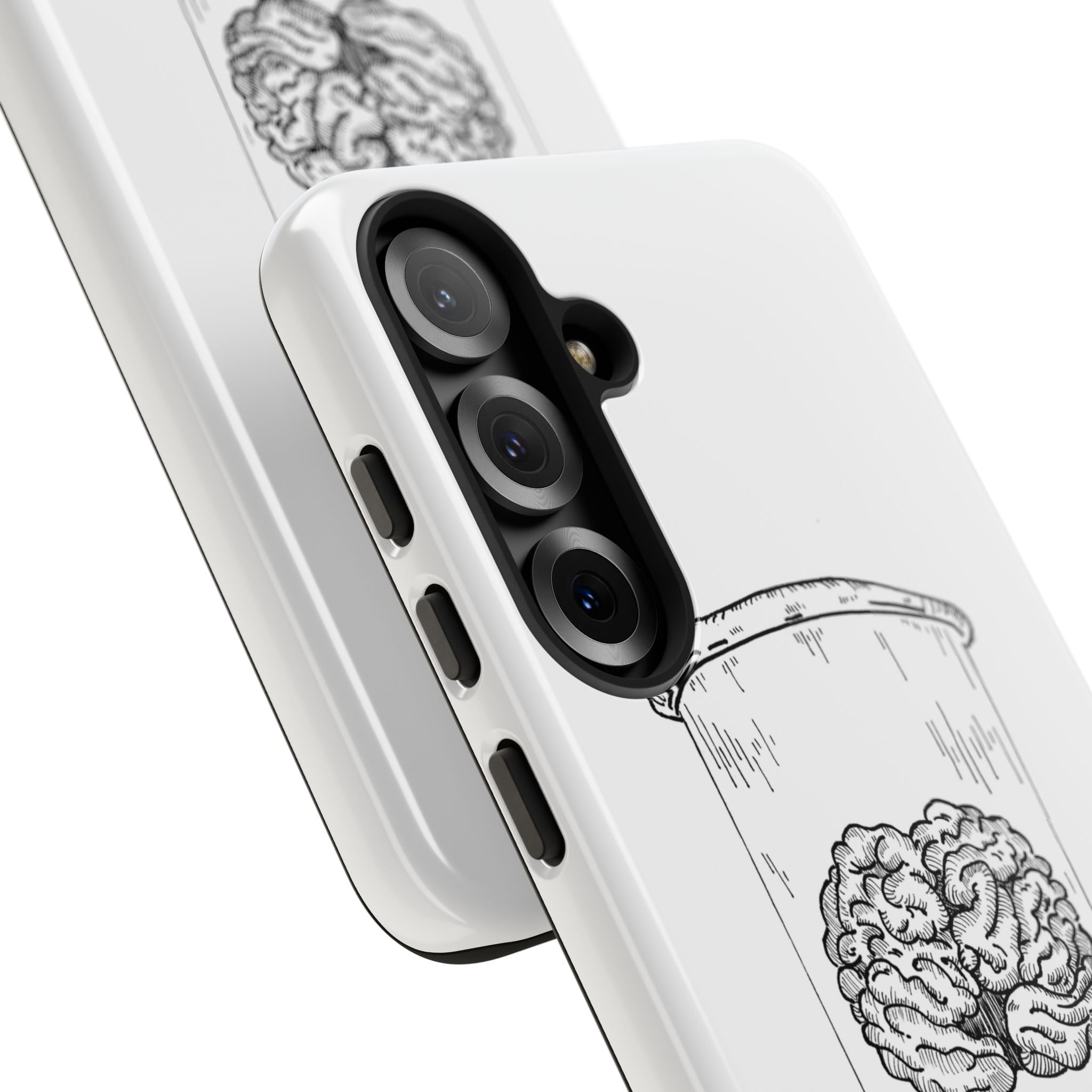 Phone Case "Nurture Your Mental Health" Brain Jar Illustration, Protective Slim Tough Case