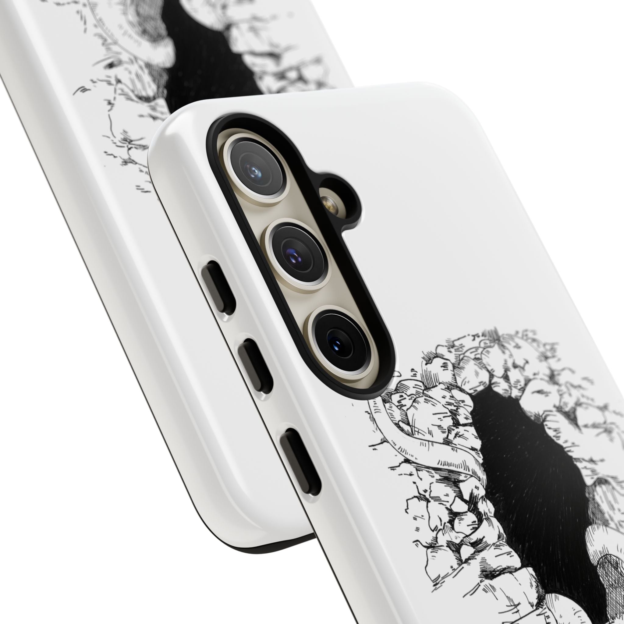 Phone Case - Gothic Illustration with ‘Make Your Home Graciously Yours’ Quote