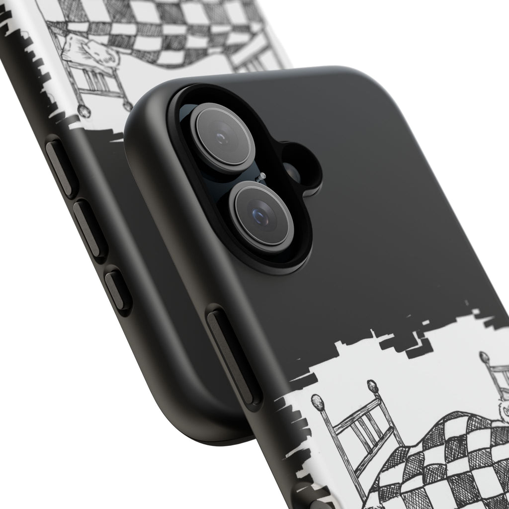 Phone Case 'Allow Yourself to Dream' Sketch Bed Black & White Protective Case