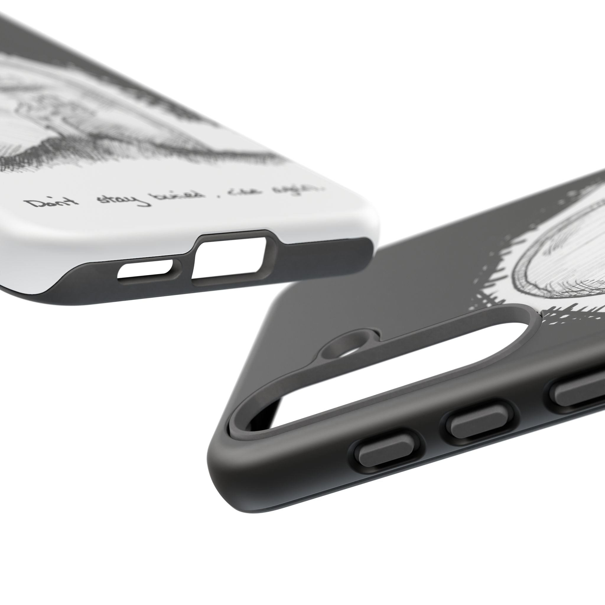 Phone Case 'Here Lies' Gothic Tombstone Design (Don’t Stay Buried, Rise Again)