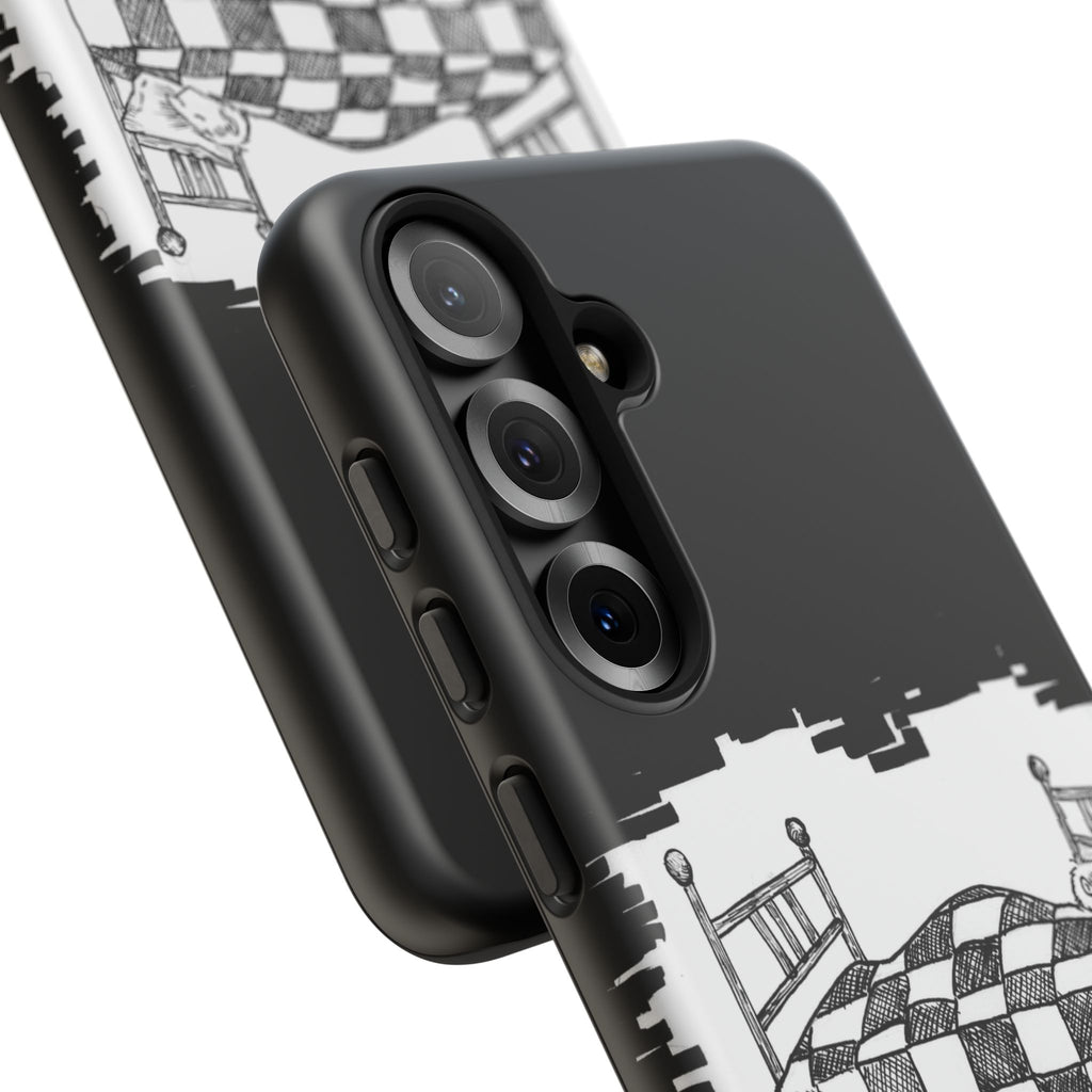 Phone Case 'Allow Yourself to Dream' Sketch Bed Black & White Protective Case