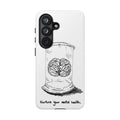 Phone Case "Nurture Your Mental Health" Brain Jar Illustration, Protective Slim Tough Case