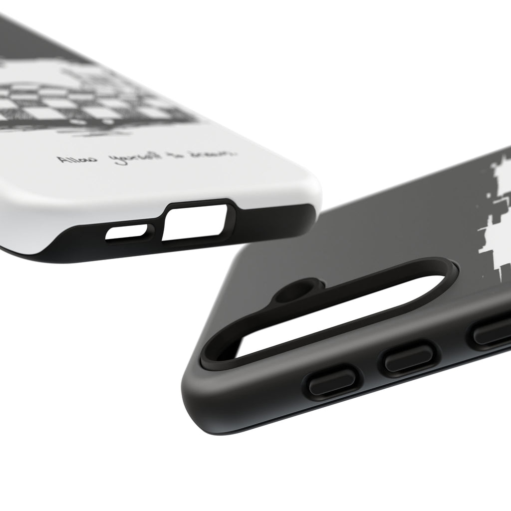 Phone Case 'Allow Yourself to Dream' Sketch Bed Black & White Protective Case