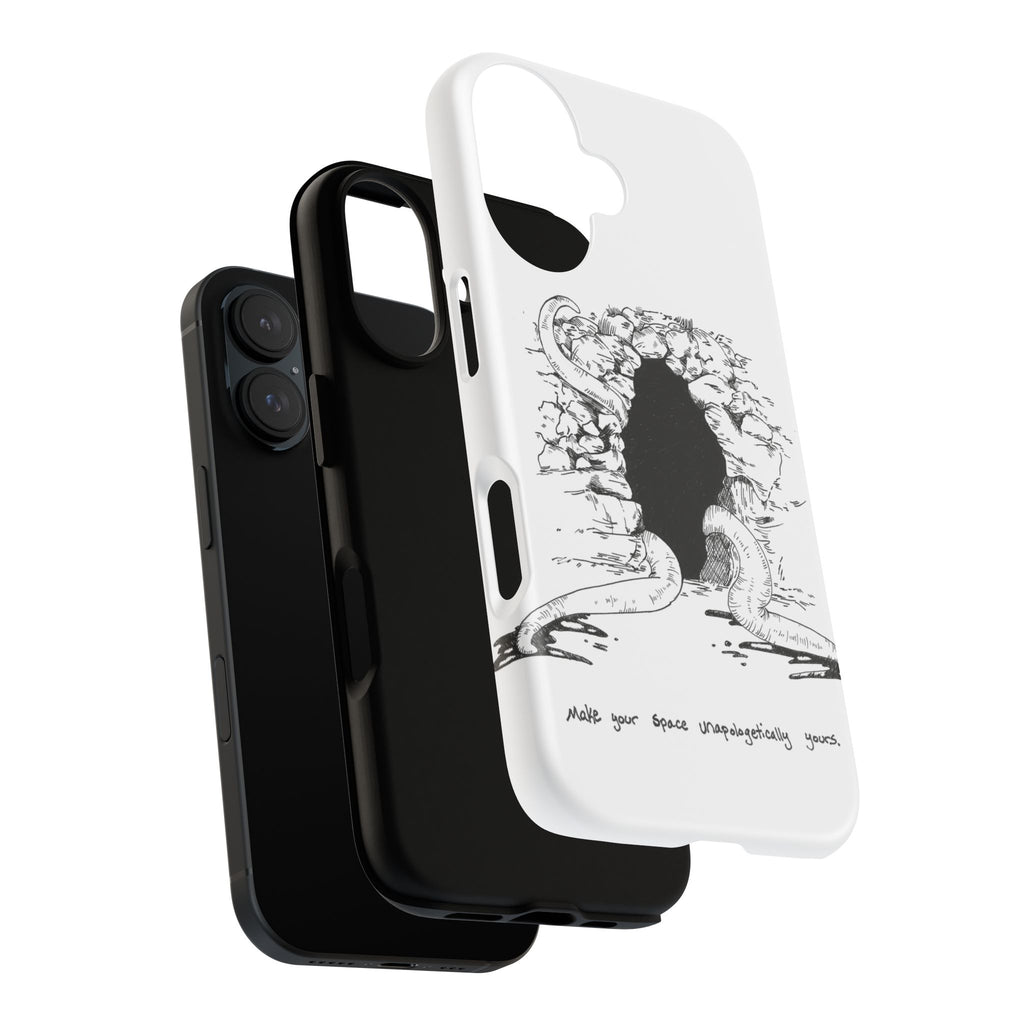 Phone Case - Gothic Illustration with ‘Make Your Home Graciously Yours’ Quote