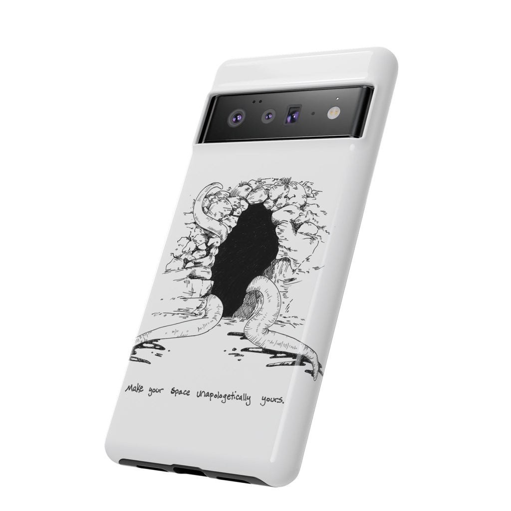 Phone Case - Gothic Illustration with ‘Make Your Home Graciously Yours’ Quote