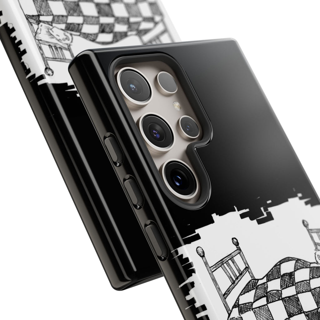 Phone Case 'Allow Yourself to Dream' Sketch Bed Black & White Protective Case