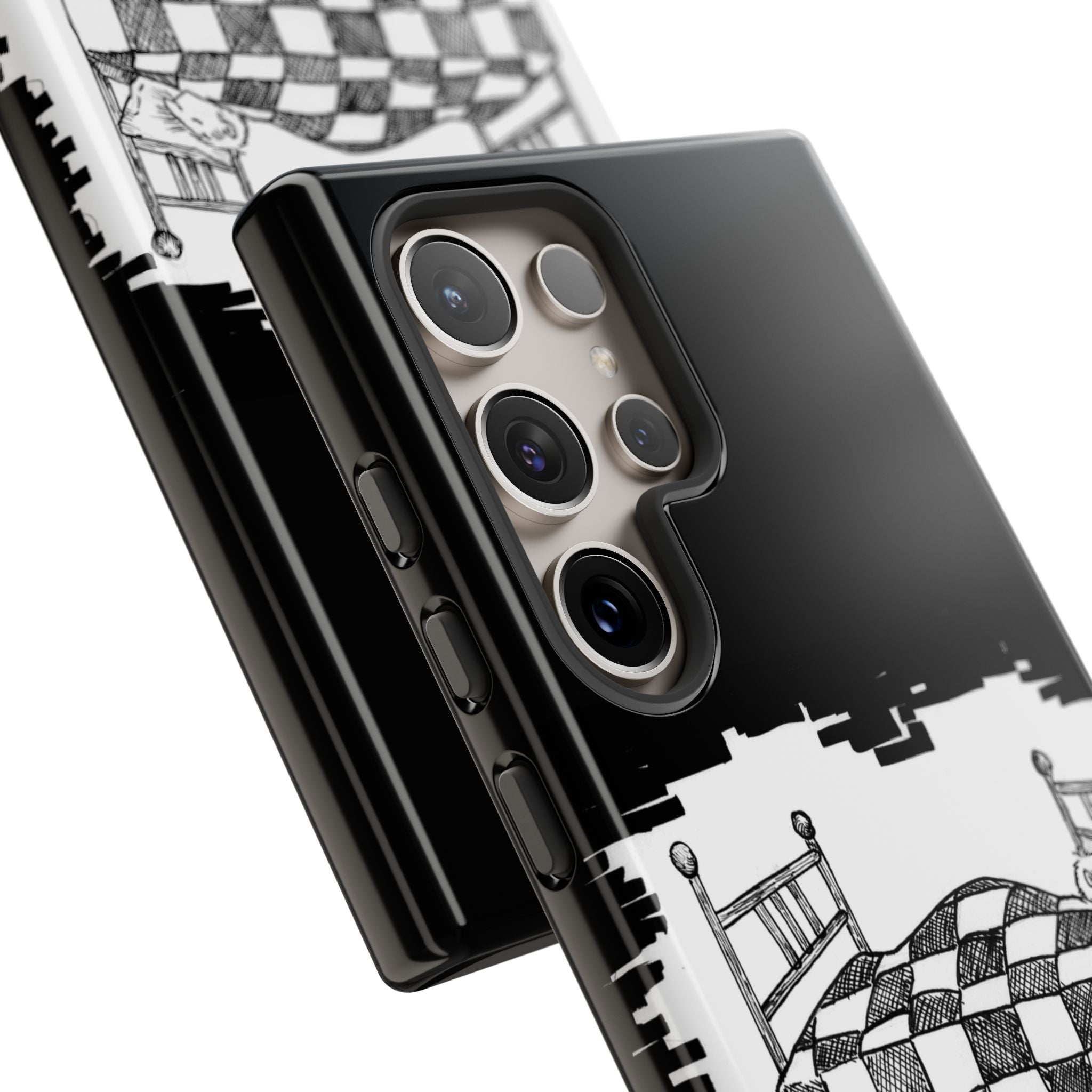 Phone Case 'Allow Yourself to Dream' Sketch Bed Black & White Protective Case