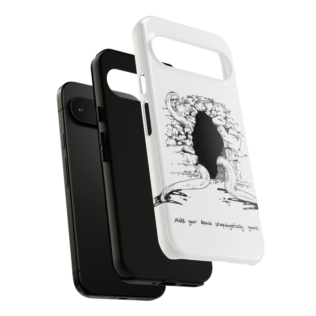 Phone Case - Gothic Illustration with ‘Make Your Home Graciously Yours’ Quote