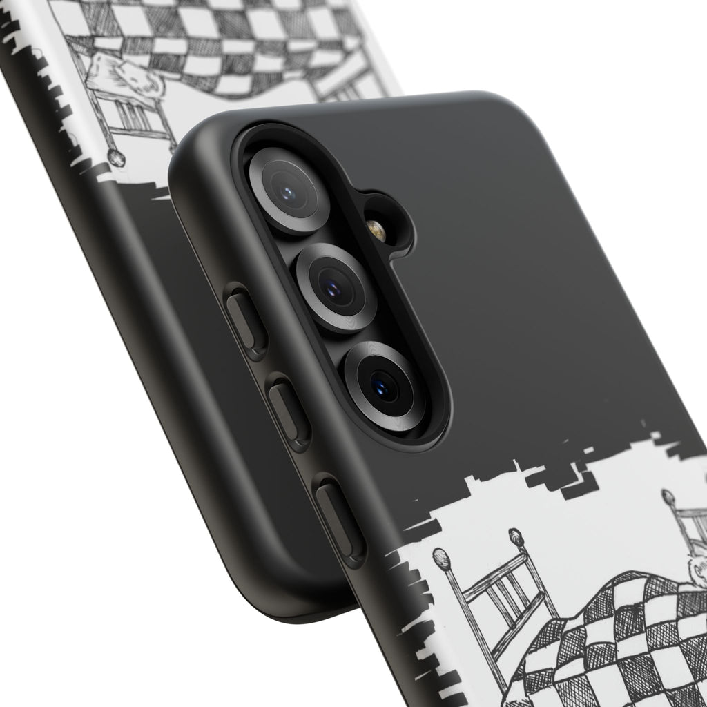 Phone Case 'Allow Yourself to Dream' Sketch Bed Black & White Protective Case