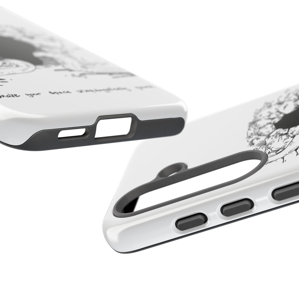 Phone Case - Gothic Illustration with ‘Make Your Home Graciously Yours’ Quote