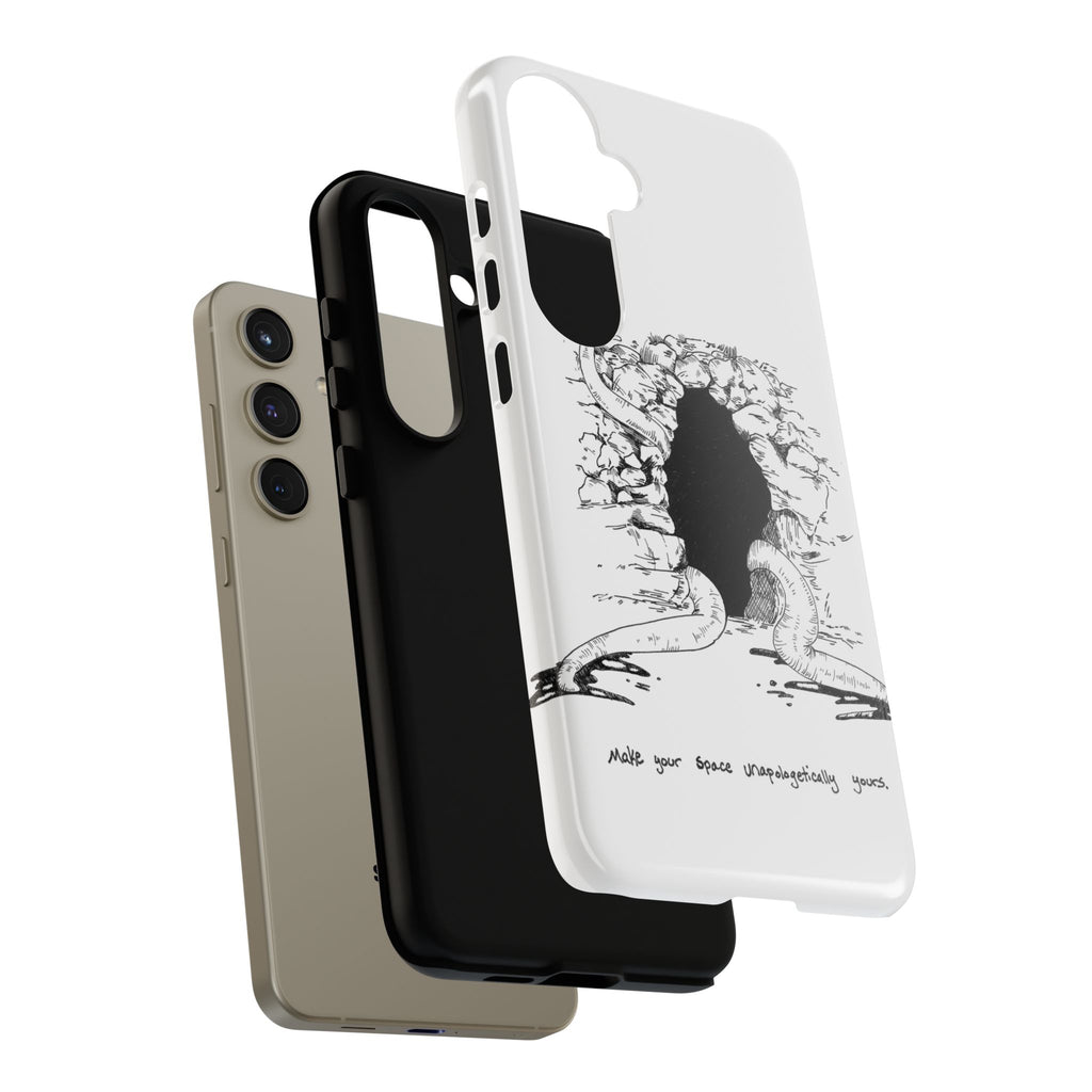 Phone Case - Gothic Illustration with ‘Make Your Home Graciously Yours’ Quote