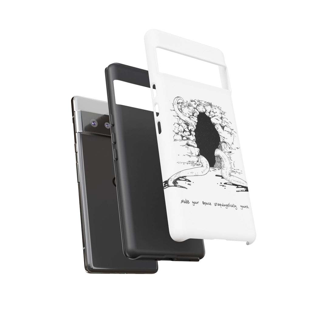 Phone Case - Gothic Illustration with ‘Make Your Home Graciously Yours’ Quote
