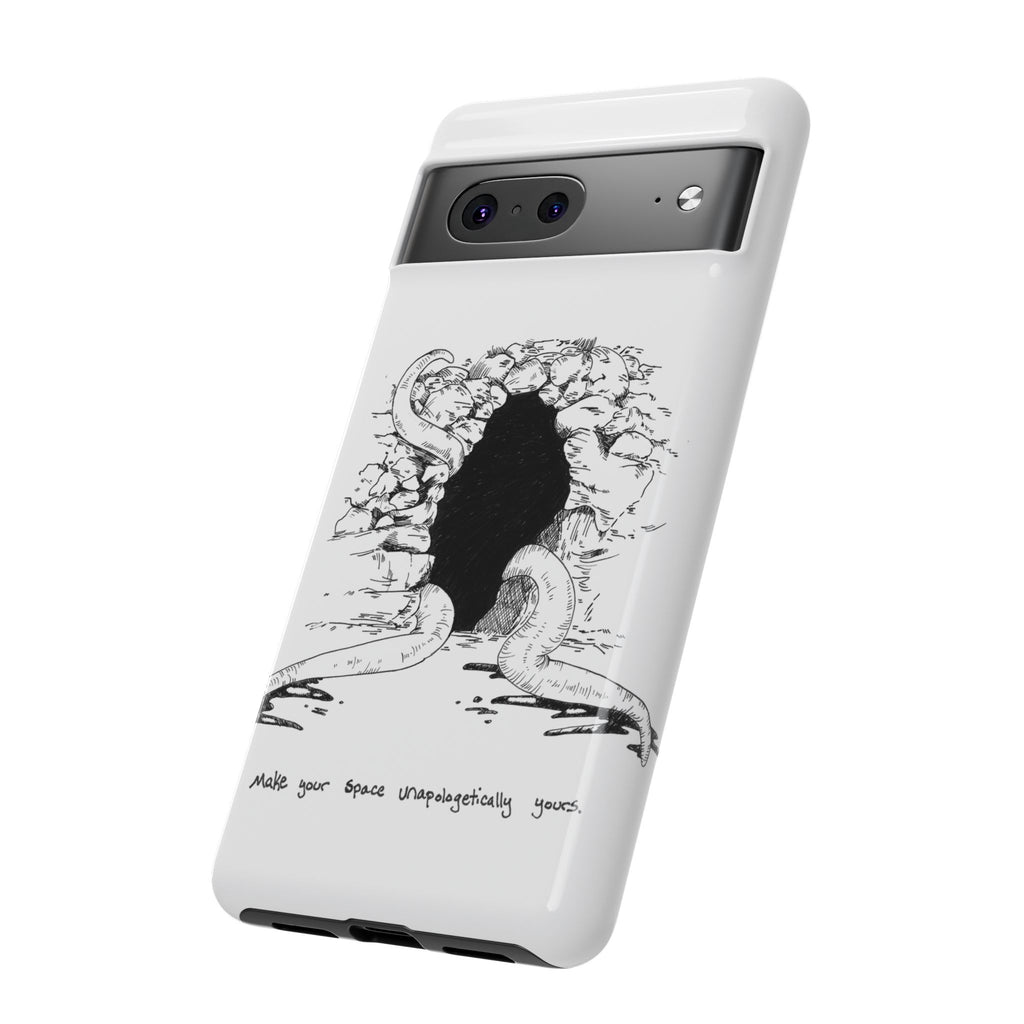Phone Case - Gothic Illustration with ‘Make Your Home Graciously Yours’ Quote